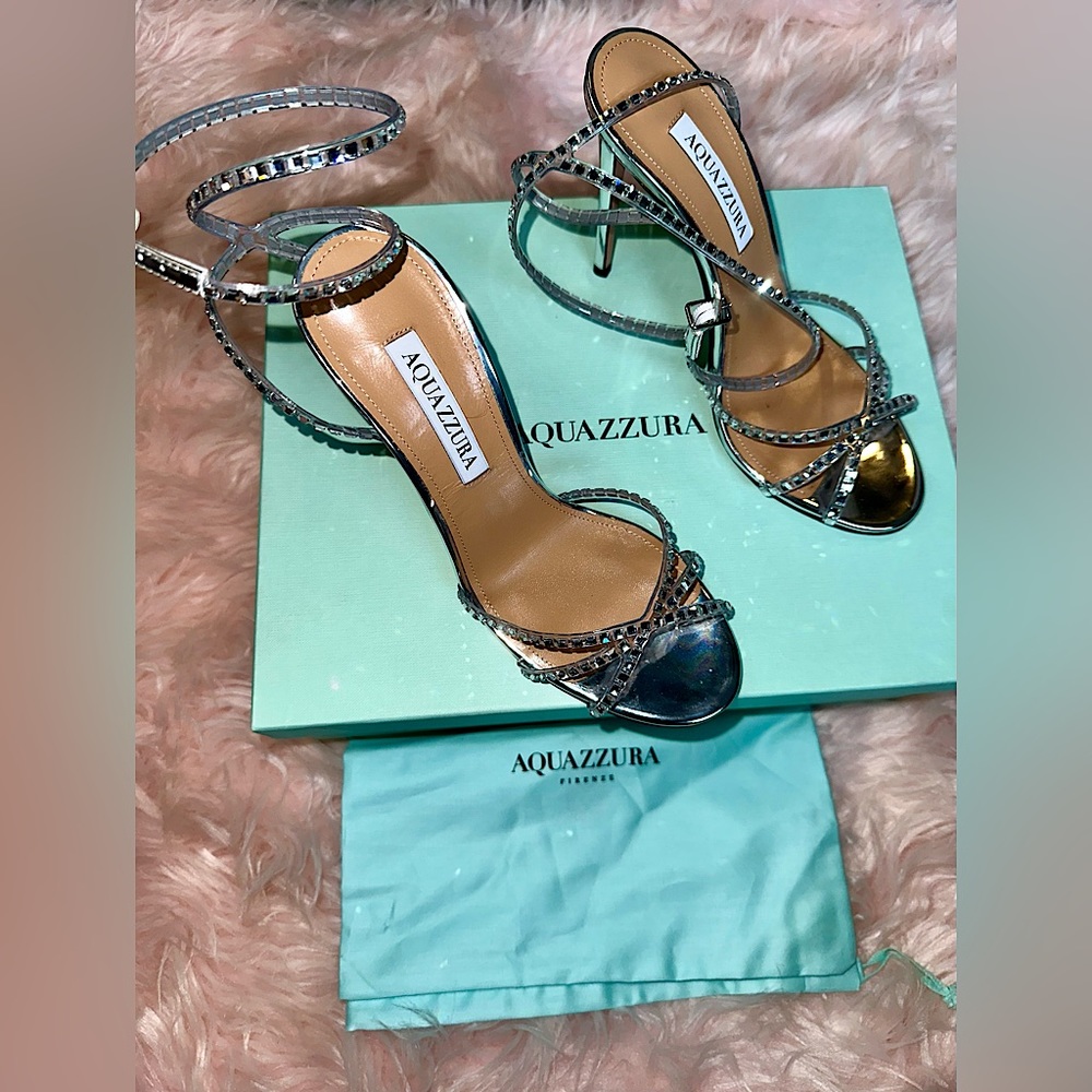 AQUAZZURA Dance Plexi Sandal 105